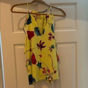 Parker Yellow Floral Sleeveless Blouse